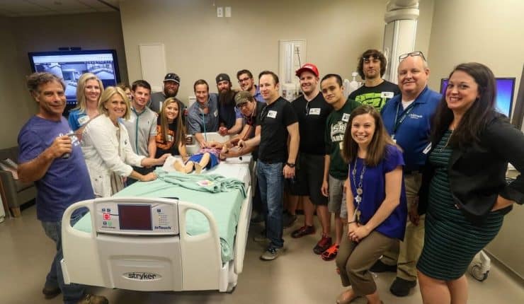 group photo in hospital room