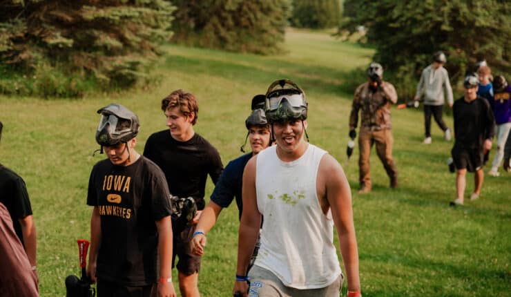 Group walking back after a game